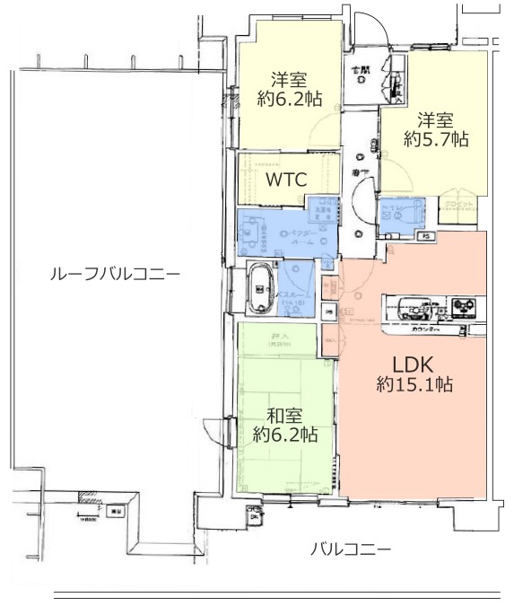 常盤台ガーデンソサエティ17階　間取図