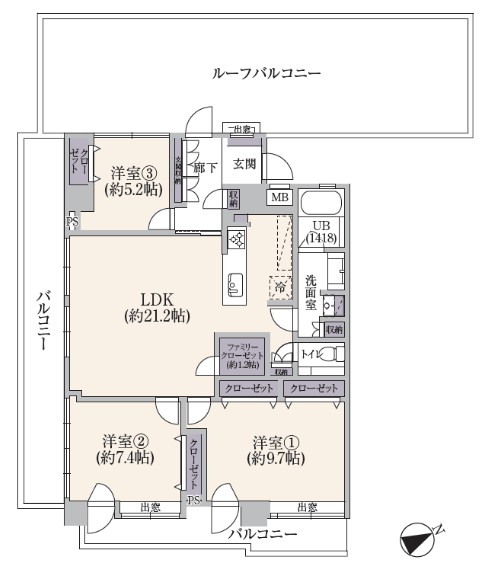 ゲオタワー池袋7階　間取図