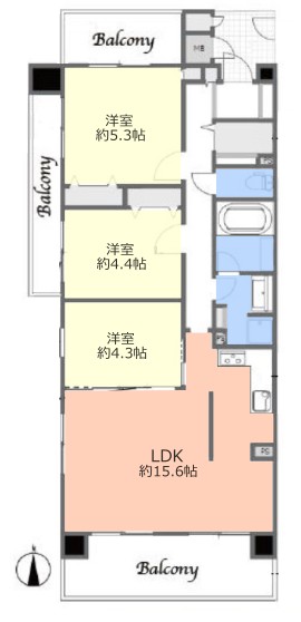ザ・ステイツ常盤台東山コモンズ2階　間取図