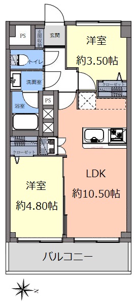 ニューハイム徳丸7階　間取図