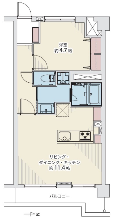 大山ローヤルコーポ6階　間取図