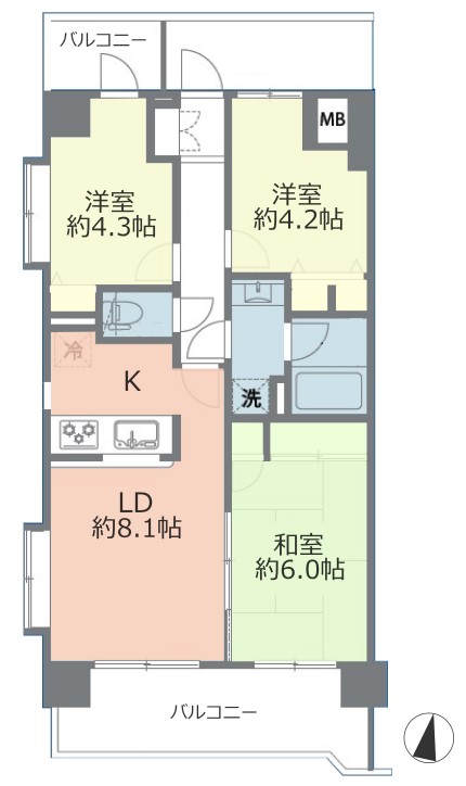 アーベントハイム板橋本町7階　間取図