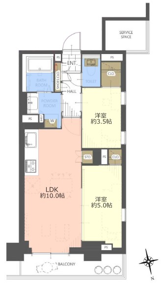 クラッシィアルテときわ台4階 間取図