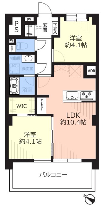 タカシマ志村マンション12階 間取図