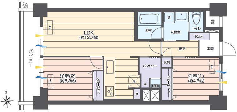 ハイネス上板橋3階　間取図