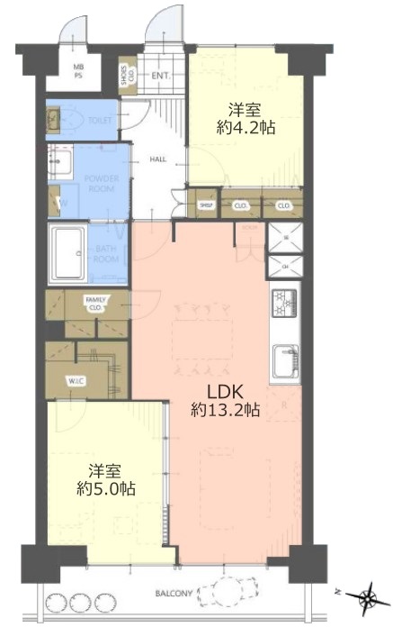 ハイネス上板橋4階　間取図