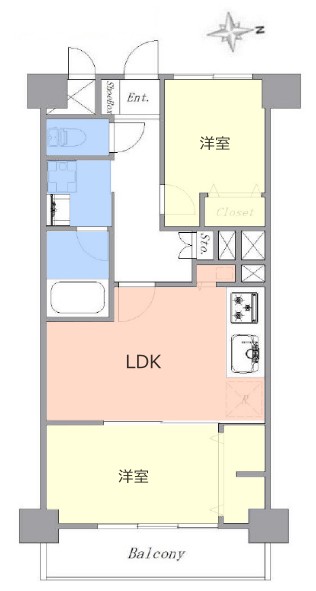 ハイネス上板橋6階　間取図