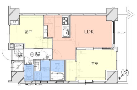 ライオンズプラザ本蓮沼5階　間取図