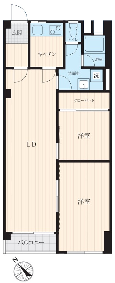 上板橋ハウス6階　間取図