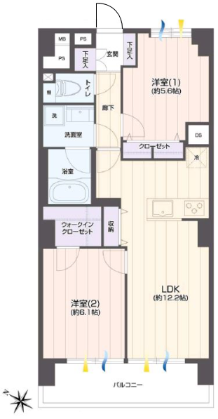 タカシマ志村マンション3階　間取図
