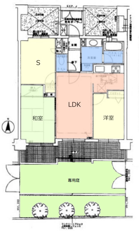 ライオンズガーデン小竹向原1階 間取図