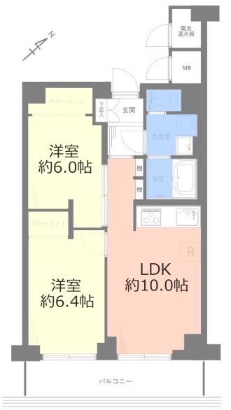 蓮根サンハイツ3階　間取図