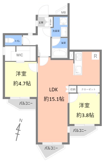 GSハイムときわ台2階　間取図