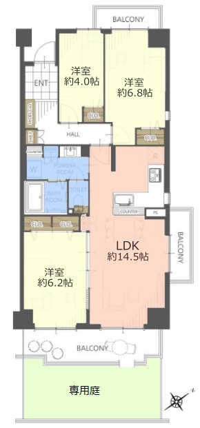 成増ハウス1階 間取図