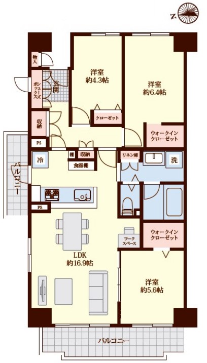 成増ハウス1階　間取図