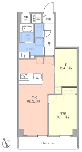 ライオンズマンション成増4階　間取図
