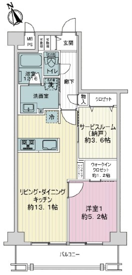 ライオンズマンション成増5階　間取図