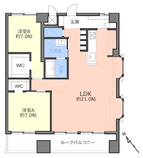 ライオンズマンション成増6階　間取図