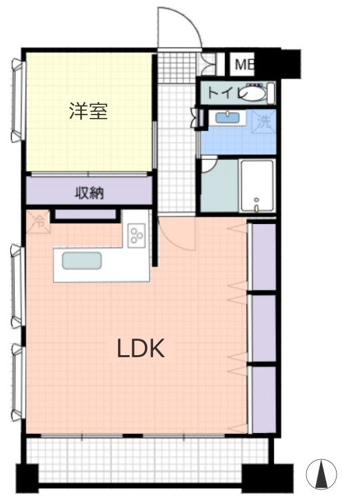 ライオンズマンション成増6階 間取図