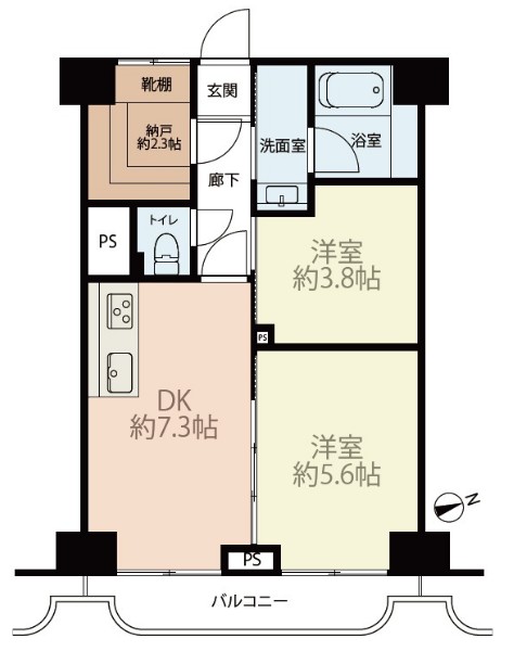 ライオンズマンション赤塚9階　間取図