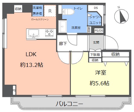 ライオンズマンション赤塚9階　間取図