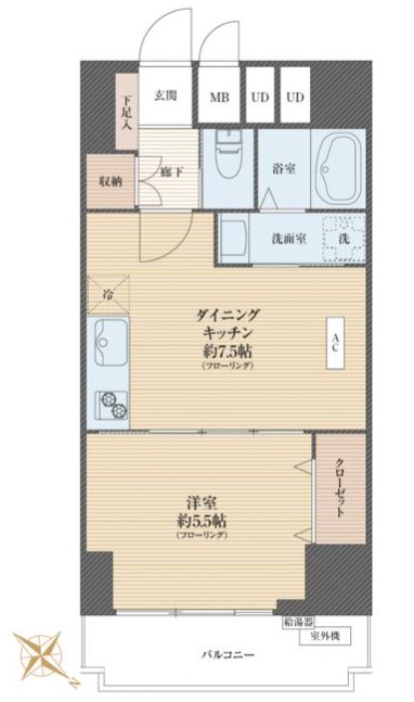 サンライズ蓮根3階　間取図