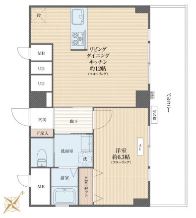 サンライズ蓮根6階　間取図