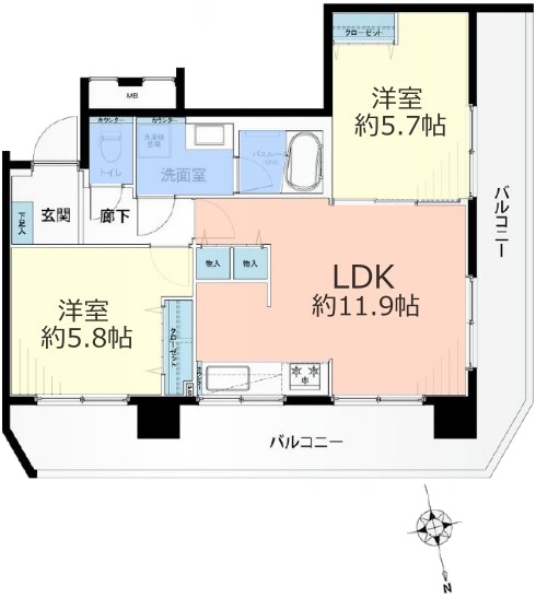 シンハイム高島平7階　間取図