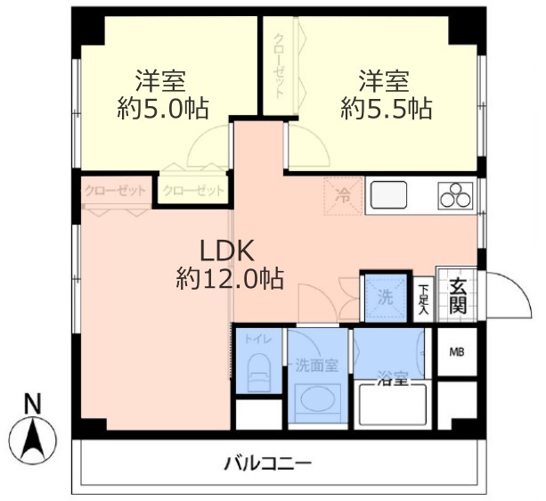 東武サンライズマンション2階　間取図