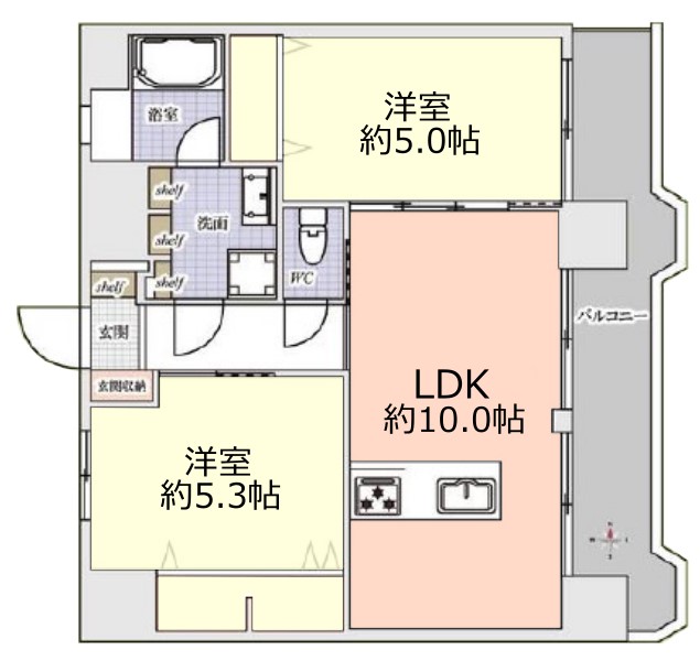 あずさわグランドハウス7階　間取図