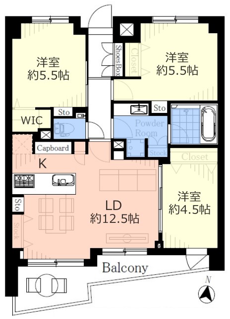 コニファーコート志村弐番館3階　間取図