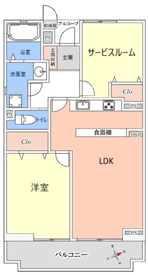 パルシティ徳丸4階　間取図