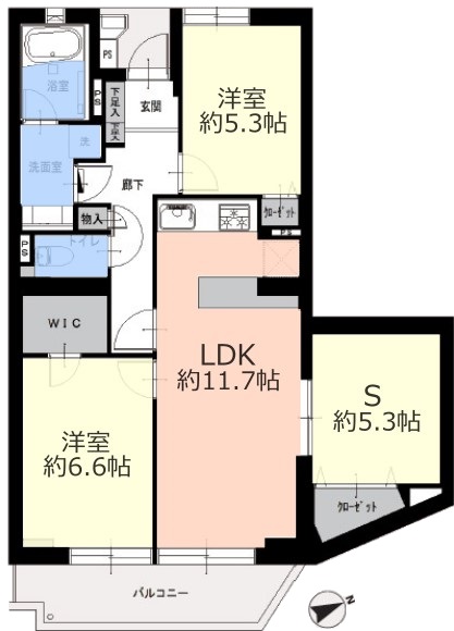 パルシティ徳丸5階　間取図