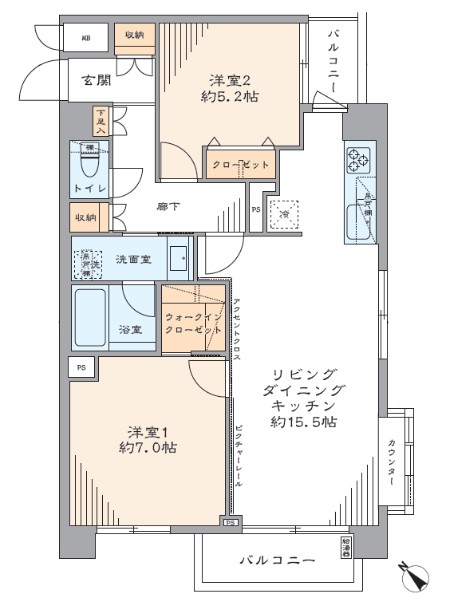 成増グリーンハイツ3階 間取図
