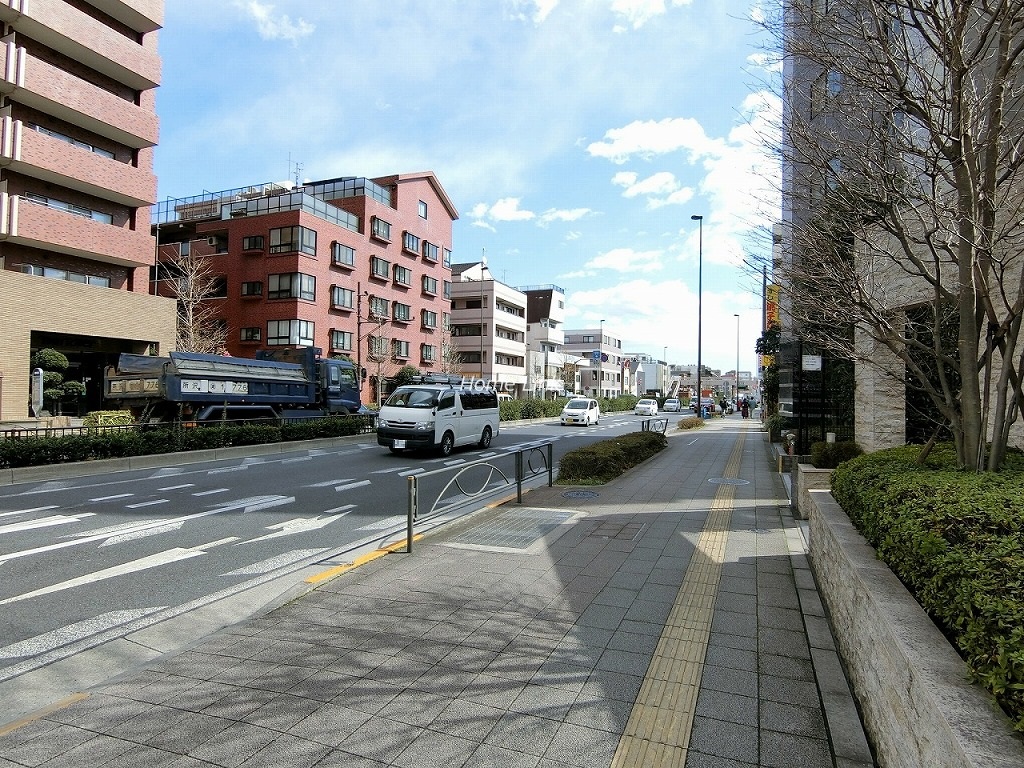 ジオときわ台プレミアムプレイス　前面道路歩道