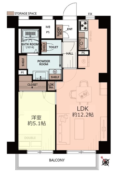 上板橋サンライトマンションB棟2階　間取図