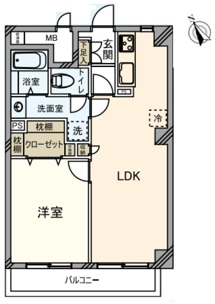 上板橋サンライトマンションB棟2階　間取図