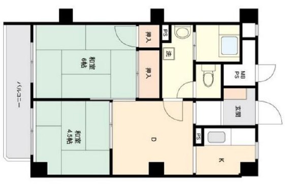 上板橋サンライトマンションB棟4階 間取図