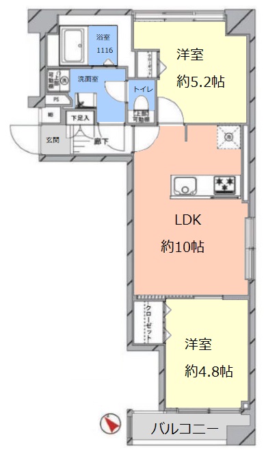 志村ハビテーション3階　間取図