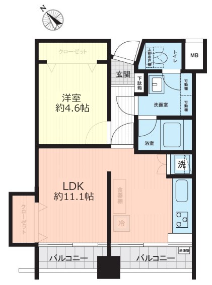 志村ハビテーション6階 間取図