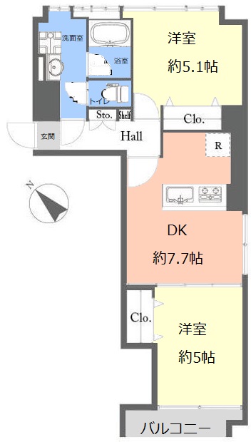 志村ハビテーション9階　間取図