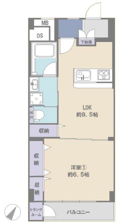 ウイスタリアマンション板橋志村5階　間取図