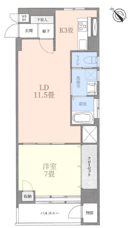 ウイスタリアマンション板橋志村8階 間取図