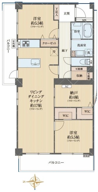 サンシティJ棟5階　間取図