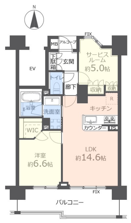 ベリスタ浮間舟渡6階　間取図