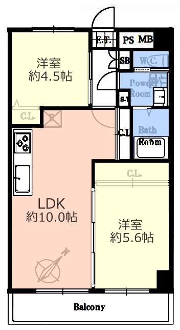 カースル常盤台1階 間取図