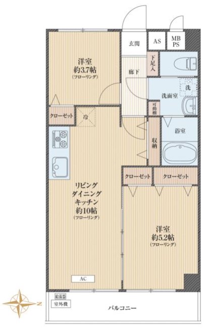 カースル常盤台2階　間取図