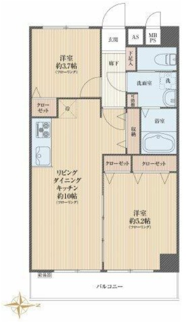 カースル常盤台3階　間取図