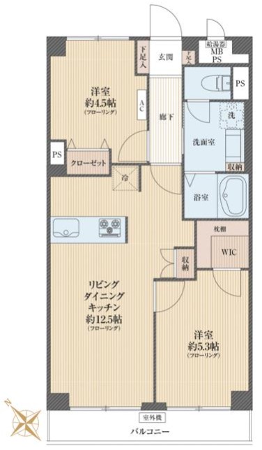 ライオンズマンション上板橋2階 間取図