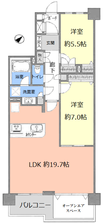 グランシティ志村坂上2階 間取図